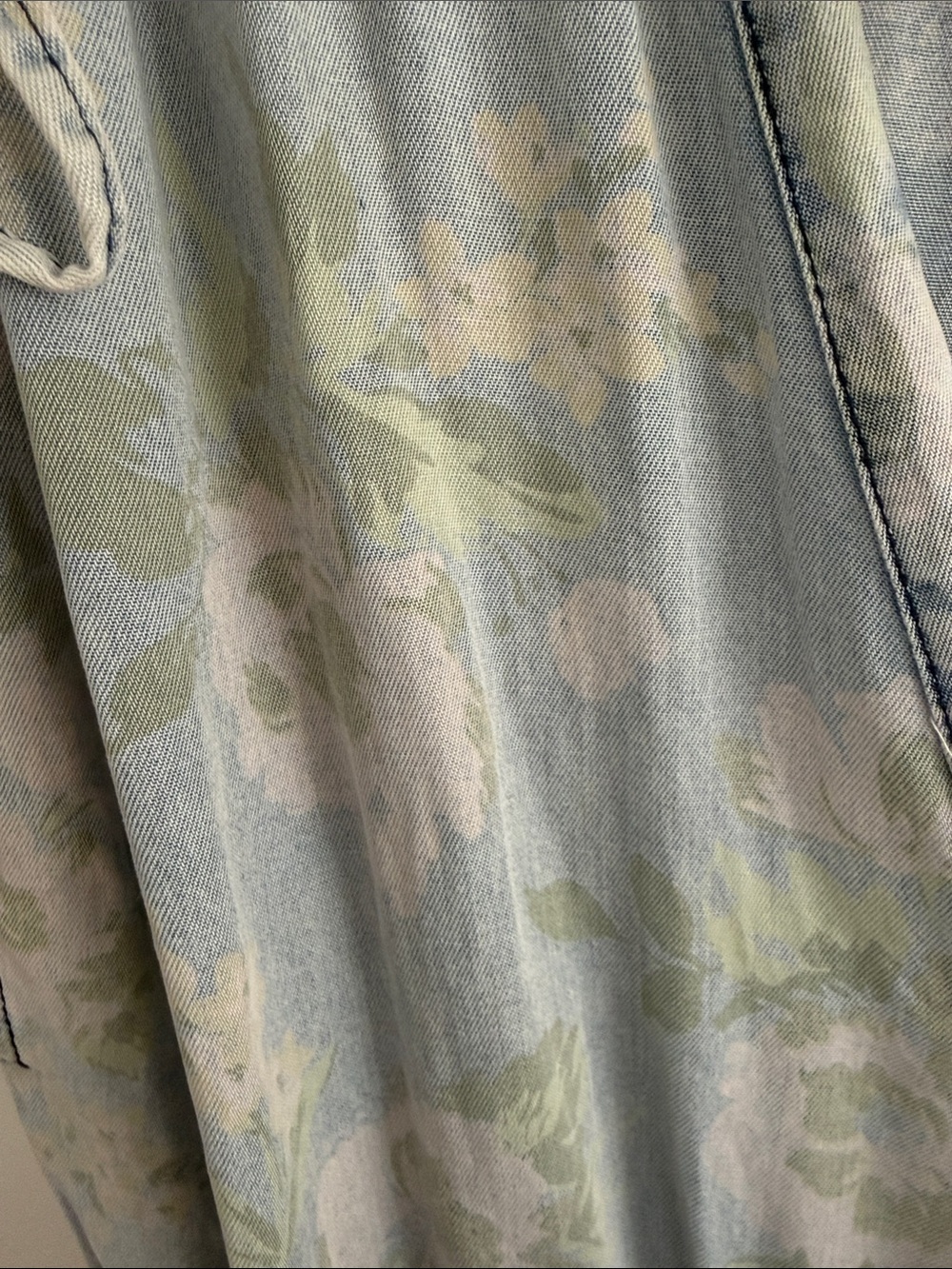 Vintage Havana Pale Blue Floral Wrap Jumpsuit - Picture 3 of 5